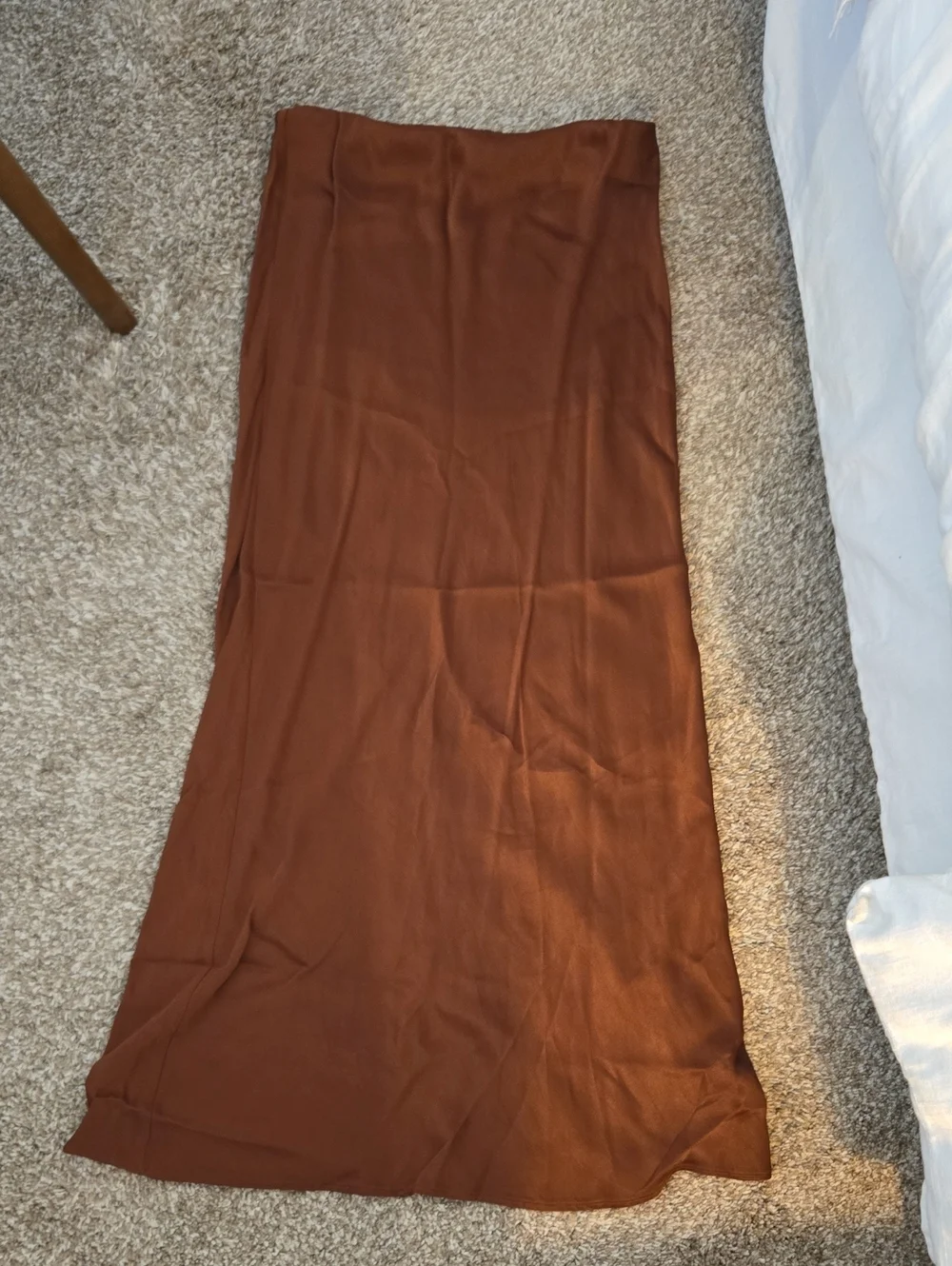 Anthropologie Tilda Maxi Slip Skirt-Brown